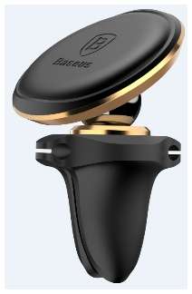Автомобильные держатели Baseus - Baseus Magnetic Air Vent Car Mount Holder with cable clip Black