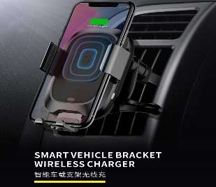 Автомобильные держатели Baseus - Baseus Smart Vehicle Bracket Wireless Charger Black