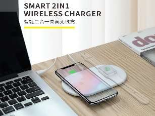 Беспроводные зарядки Baseus - Baseus Smart 2in1 Wireless Charger White