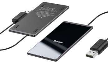 Беспроводные зарядки Baseus - Baseus Card Ultra-thin Wireless Charger 15W (with USB cable 1m) Black