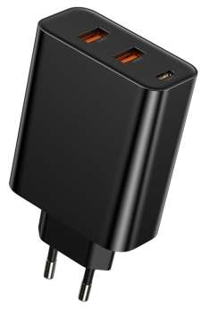 Зарядные устройства Baseus - Baseus PPS three output quick charger (C + U + U) 60W EU Black