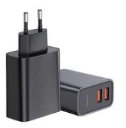 Зарядные устройства Baseus - Baseus Speed Dual QC3.0 Quick charger U + U 30W EU Black