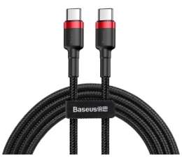Кабели Baseus - Baseus  Cafule Series Type-C PD2.0 60W Flash charge Cable(20V 3A) 1M Red