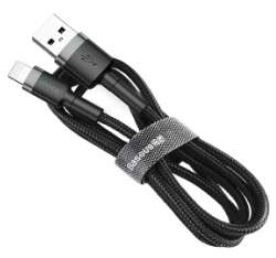 Кабели Baseus - Baseus cafule Cable USB For lightning 1.5A 2M Gray+Black