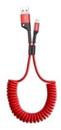 Кабели Baseus - Baseus Fish-eye Spring Data Cable USB For Type-C 2A 1M Red