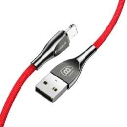 Кабели Baseus - Baseus Mageweave Zinc Alloy Cable USB For IP 2A 1M Red