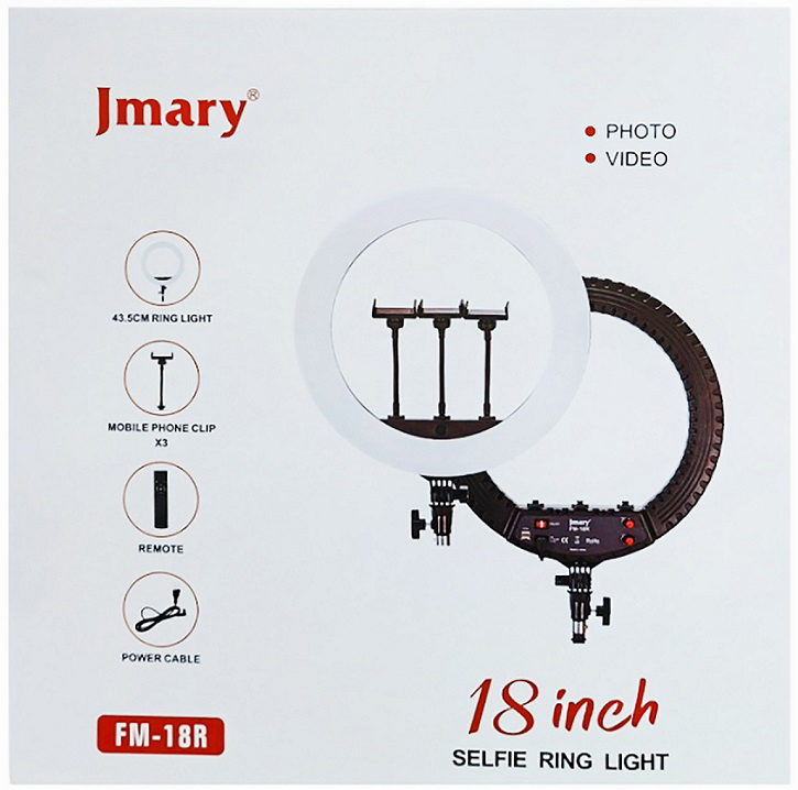 Кольцевые лампы - Кольцевая лампа Jmary FM-18R 45 см.