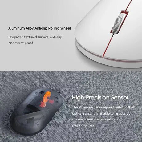 Аксессуары Xiaomi - Мышь беспроводная Xiaomi Mi Wireless Mouse 2 черный/белый