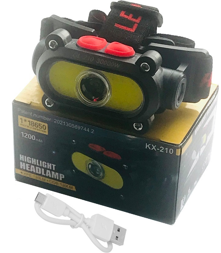Налобные фонари - Налобный фонарь HeadLamp KX-210 XPE+COB
