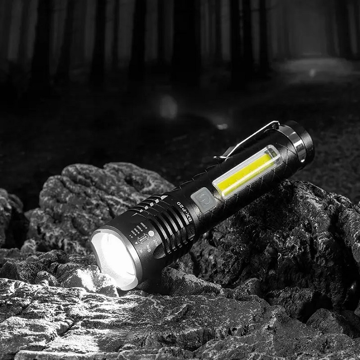 Ручные фонари - Аккумуляторный фонарь Поиск BX-P20 COB