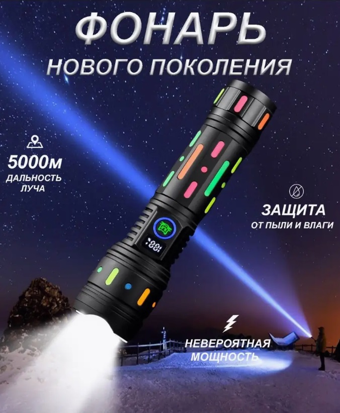 Ручные фонари - Фонарик лазерный аккумуляторный RINA TECHNICS