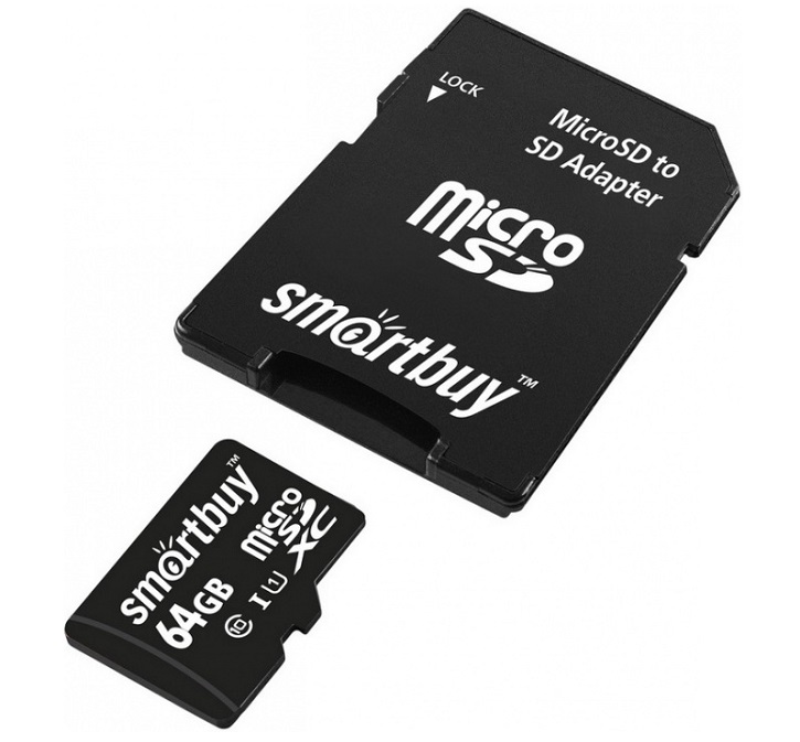 Карты памяти MicroSD - Карта памяти MicroSD SmartBuy 64GB