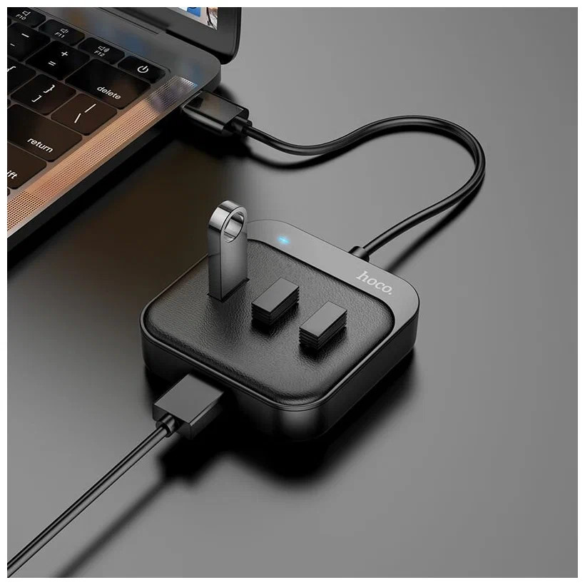 Зарядные устройства и кабели - USB HUB разветвитель HOCO HB31 Easy 4 в 1