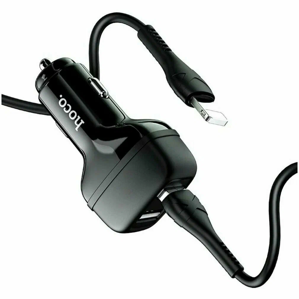 Зарядные устройства и кабели - Автомобильное зарядное устройство HOCO Z36 Leader USB - Lightning