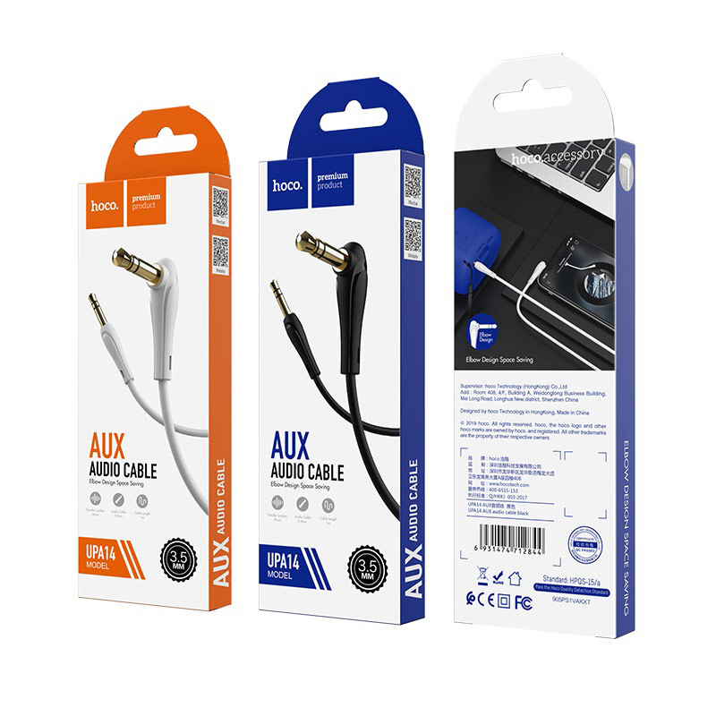 Зарядные устройства и кабели - Аудиокабель HOCO UPA14 AUX Jack 3.5 (m) - Jack 3,5 (m), 1 м