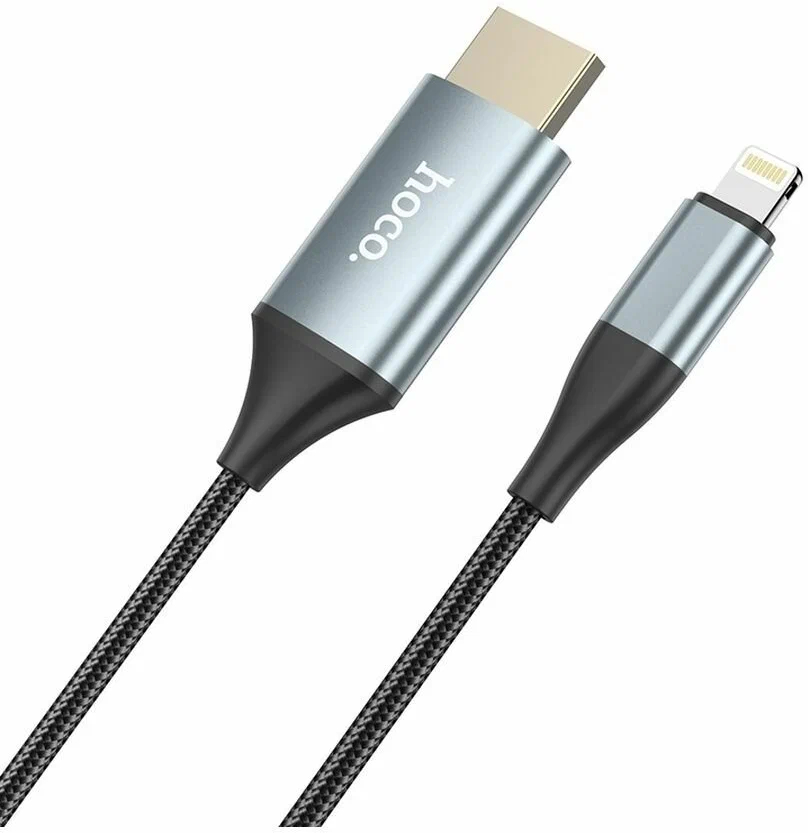 Зарядные устройства и кабели - Видеокабель HOCO UA15 4K HDMI - Lightning 2 м