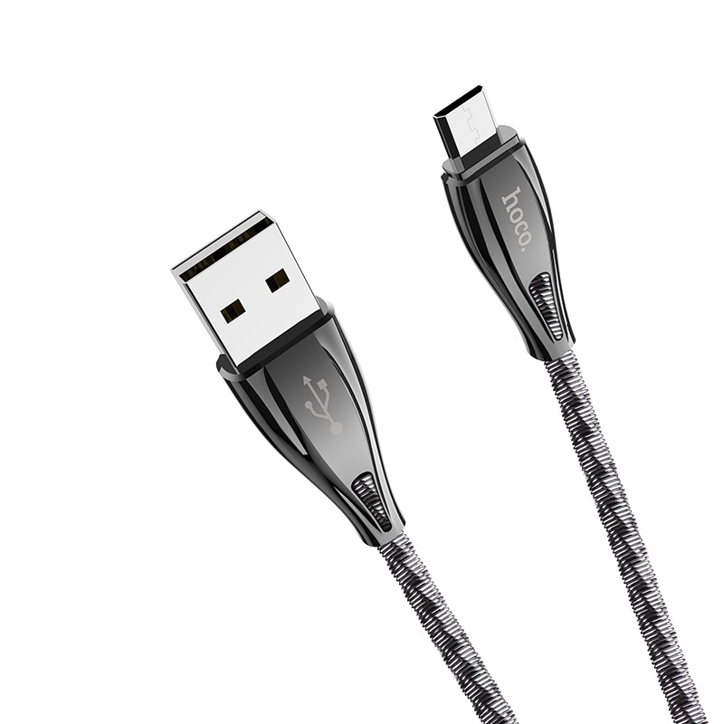 Зарядные устройства и кабели - Кабель USB HOCO U56 Metal armor USB - MicroUSB 1.2 м