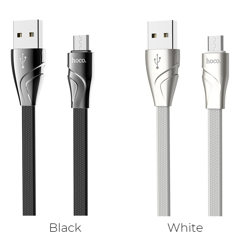 Зарядные устройства и кабели - Кабель USB HOCO U57 Twisting USB - MicroUSB 1.2 м