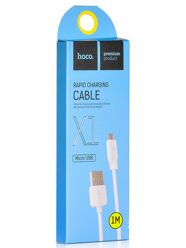 Зарядные устройства и кабели - Кабель USB HOCO X1 Rapid USB - MicroUSB, 2.1А, 1 м
