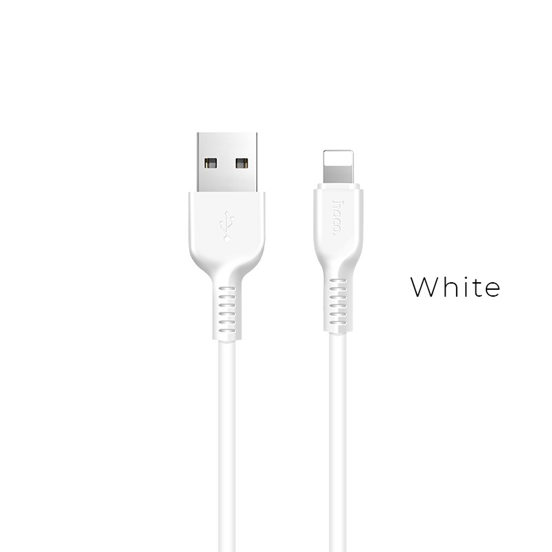 Зарядные устройства и кабели - Кабель USB HOCO X13 Easy USB - Lightning, 1 м белый/черный