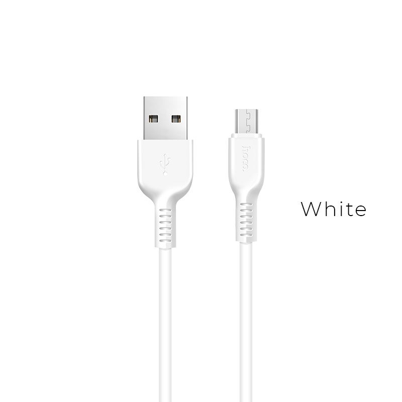 Зарядные устройства и кабели - Кабель USB HOCO X13 Easy USB - MicroUSB 1 м, белый/черный