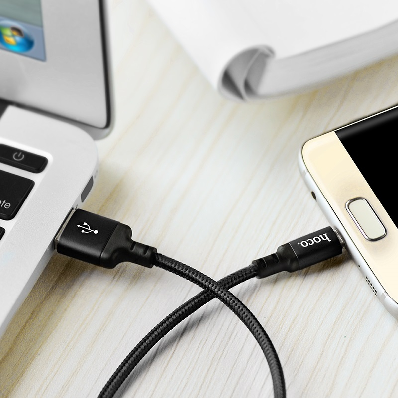 Зарядные устройства и кабели - Кабель USB HOCO X14 Times speed USB - MicroUSB 2 м, черный