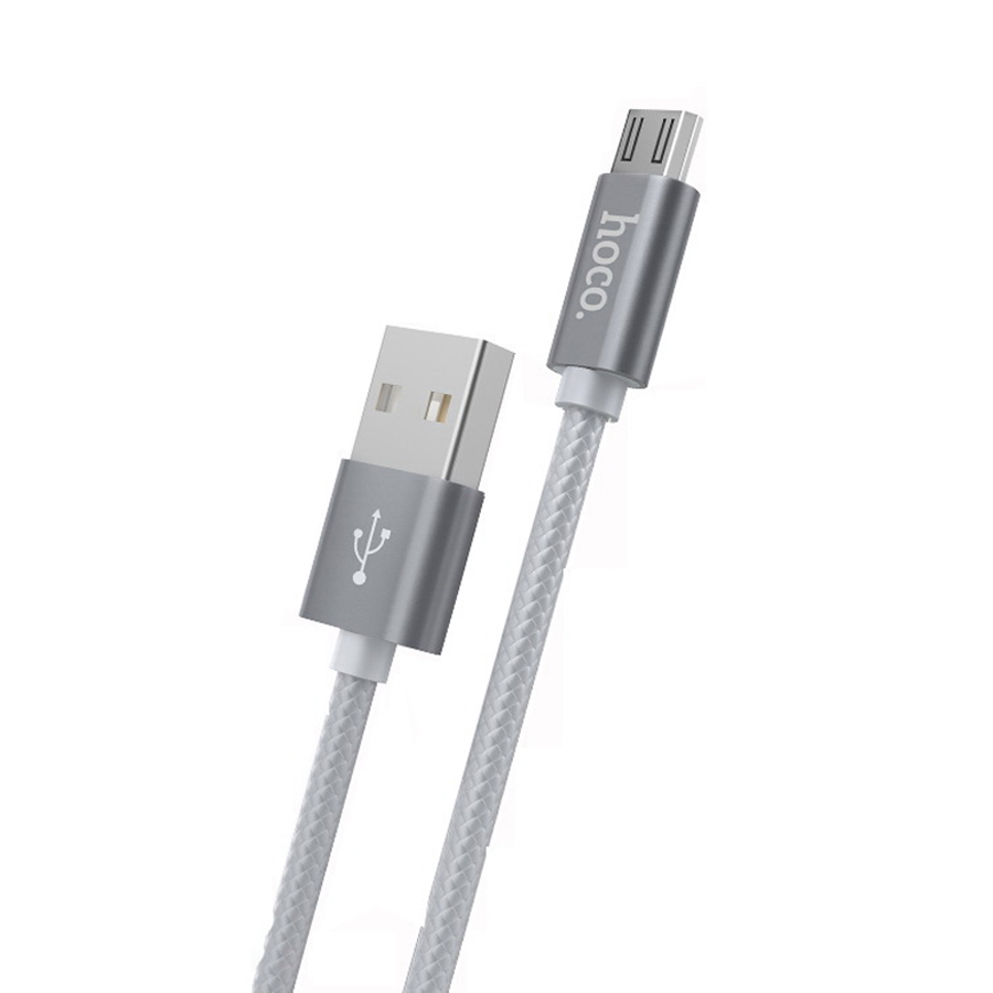 Зарядные устройства и кабели - Кабель USB HOCO X2 knitted USB - MicroUSB, 1 м