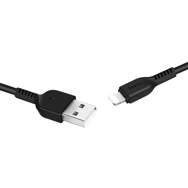 Зарядные устройства и кабели - Кабель USB HOCO X20 Flash USB - Lightning 3 м, черный/белый