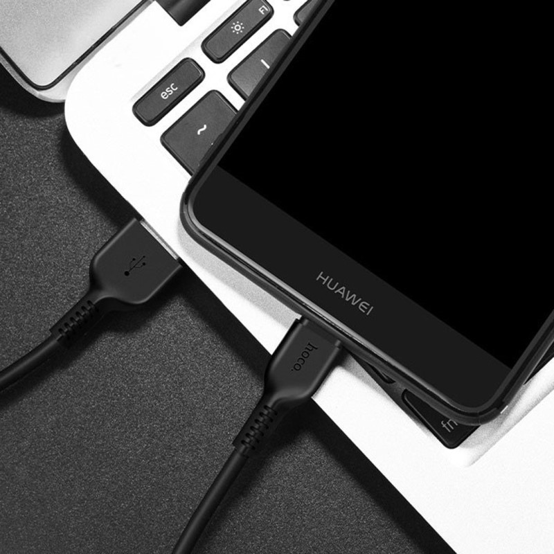 Зарядные устройства и кабели - Кабель USB HOCO X20 Flash USB - Type-C, 3A, 1 м черный/белый