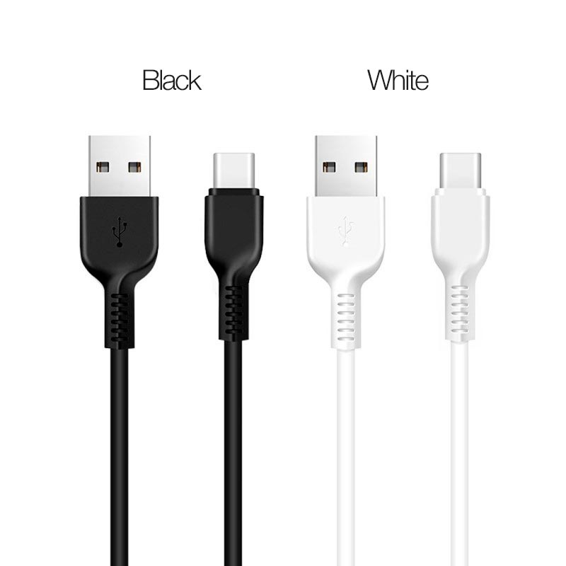 Зарядные устройства и кабели - Кабель USB HOCO X20 Flash USB - Type-C, 3A, 2 м, белый/черный