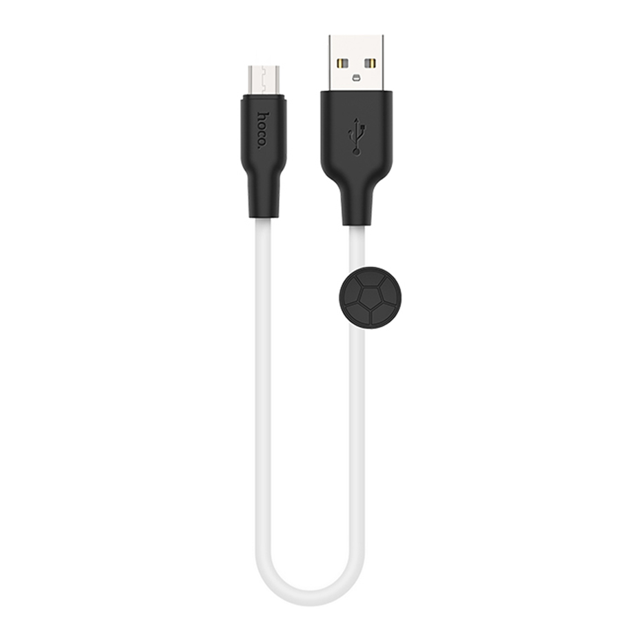 Зарядные устройства и кабели - Кабель USB HOCO X21 Plus Silicone USB - MicroUSB 25 см