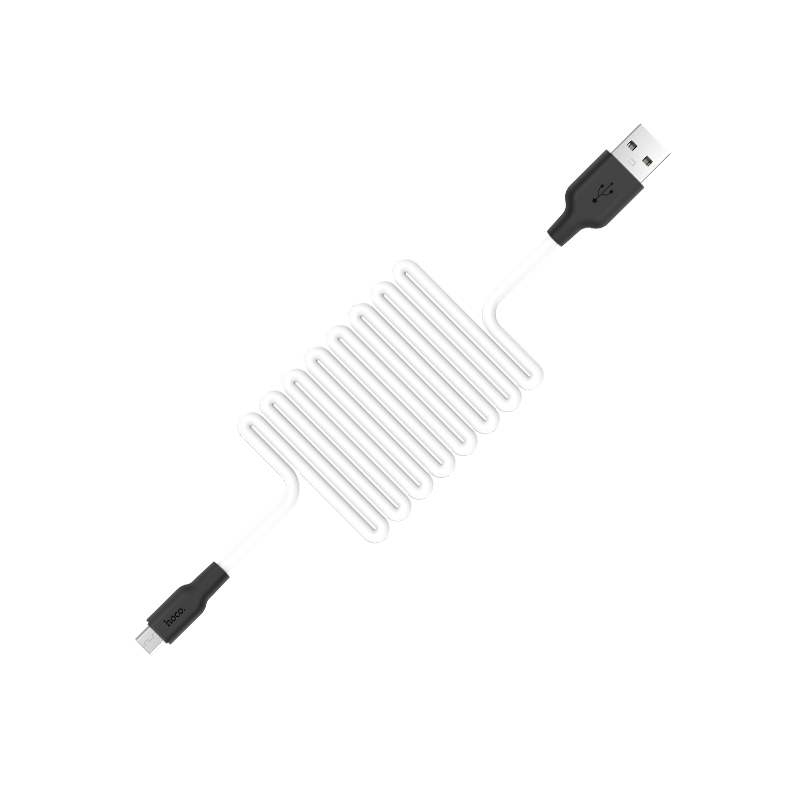 Зарядные устройства и кабели - Кабель USB HOCO X21 Silicone USB - MicroUSB, 1 м, белый/красный