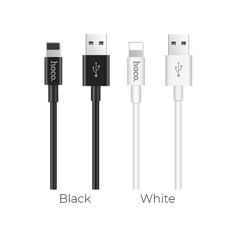 Зарядные устройства и кабели - Кабель USB HOCO X23 Skilled USB - Lightning 1 м черный