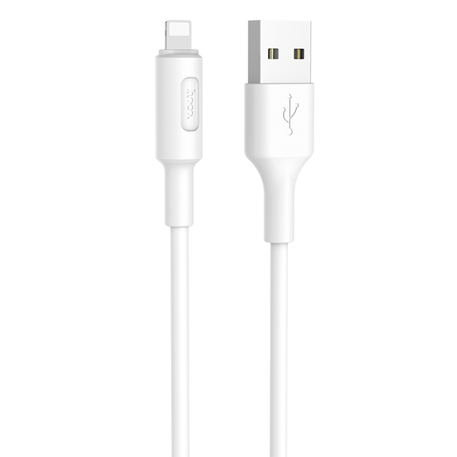 Зарядные устройства и кабели - Кабель USB HOCO X25 Soarer USB - Lightning, 2А, 1 м, белый/черный