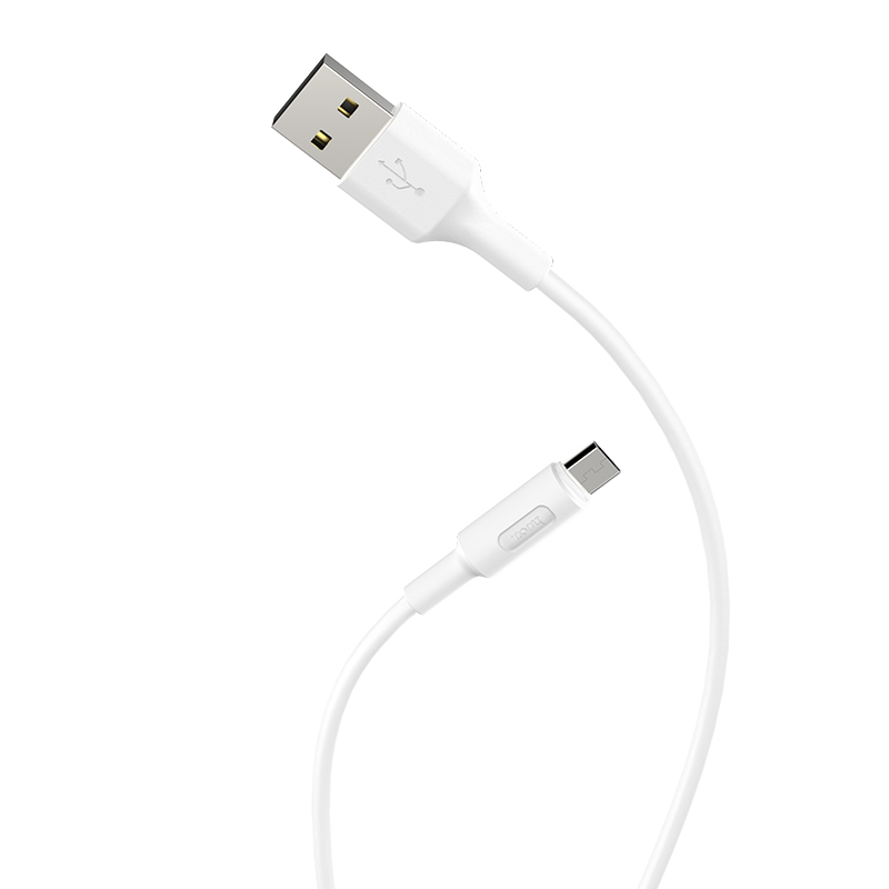 Зарядные устройства и кабели - Кабель USB HOCO X25 Soarer USB - MicroUSB, 2А, 1 м, белый/черный