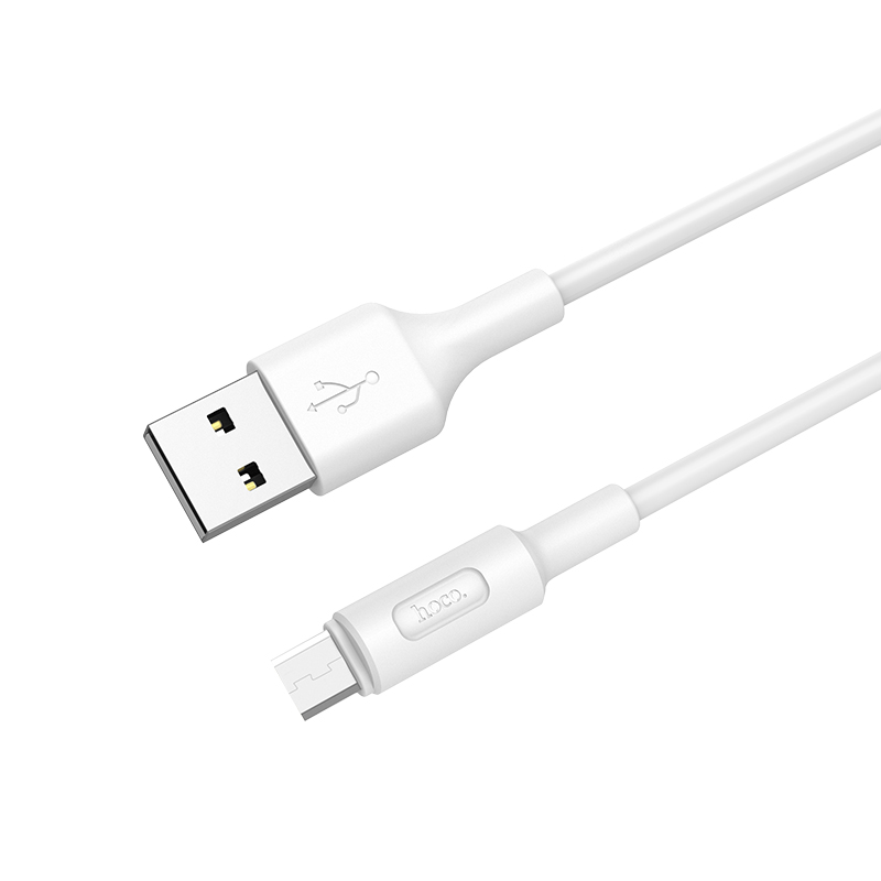 Зарядные устройства и кабели - Кабель USB HOCO X25 Soarer USB - MicroUSB, 2А, 1 м, белый/черный