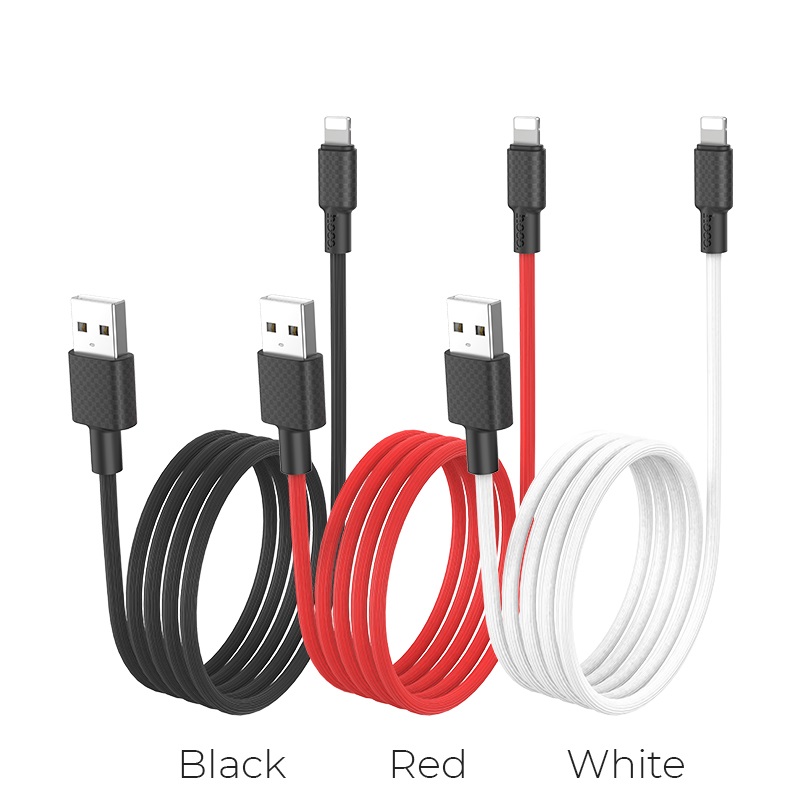 Зарядные устройства и кабели - Кабель HOCO X29 Superior style USB - Lightning, 2А, 1 м, белый/черный