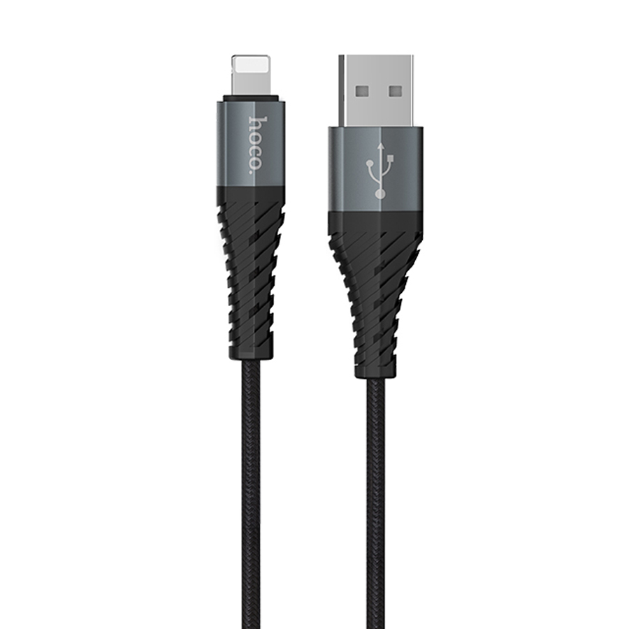 Зарядные устройства и кабели - Кабель USB HOCO X38 Cool Lightning, 2.4А, 1 м, черный