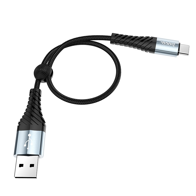 Зарядные устройства и кабели - Кабель USB HOCO X38 Cool Type-C, 3A, 25 см, черный