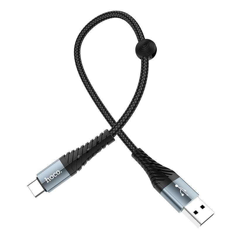 Зарядные устройства и кабели - Кабель USB HOCO X38 Cool Type-C, 3A, 25 см, черный