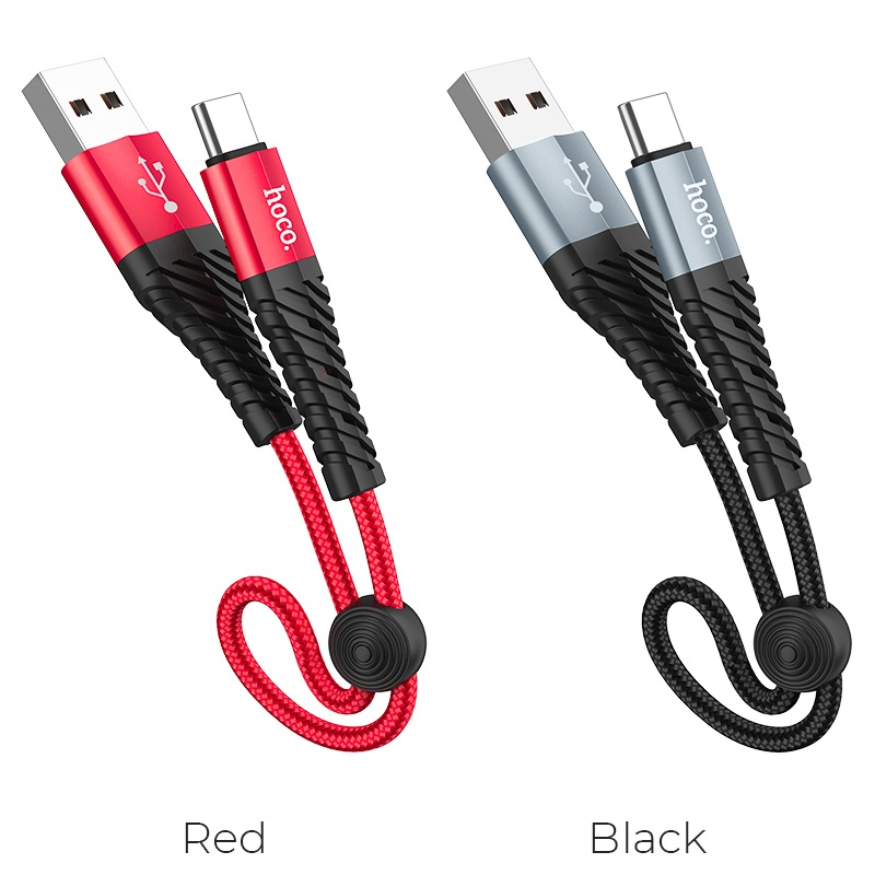 Зарядные устройства и кабели - Кабель USB HOCO X38 Cool Type-C, 3A, 25 см, черный