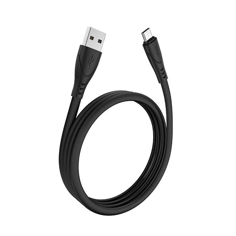 Зарядные устройства и кабели - Кабель USB HOCO X42 Soft MicroUSB, 2.4А, 1 м, черный