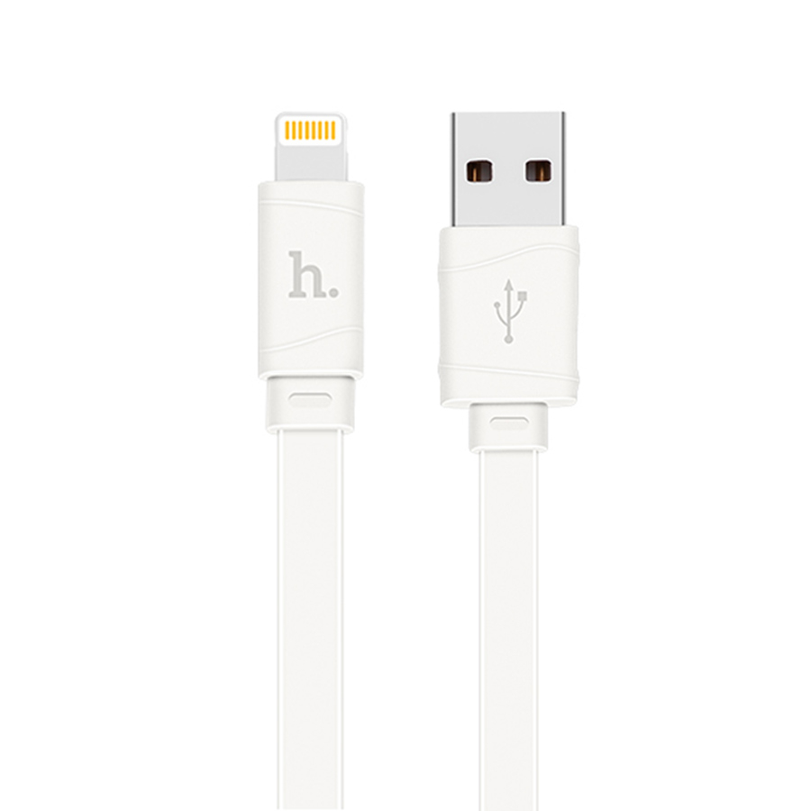 Зарядные устройства и кабели - Кабель USB HOCO X5 Bambo Lightning, 2.4А, 1 м, черный/белый