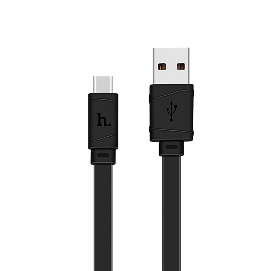 Зарядные устройства и кабели - Кабель USB HOCO X5 Bambo Type-C, 2.4А, 1 м, белый/черный