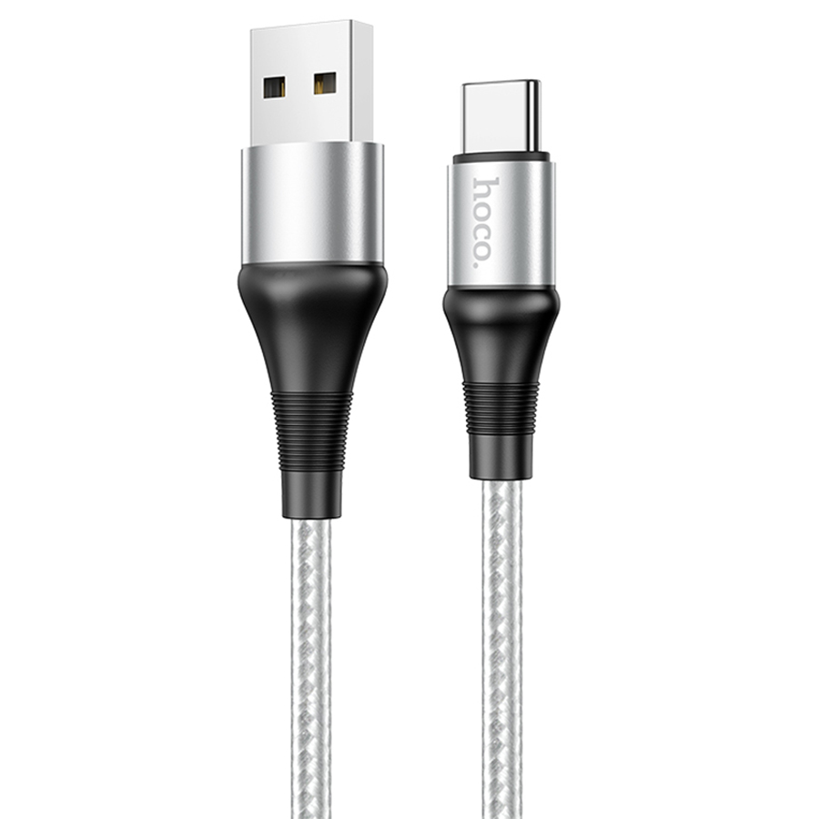 Зарядные устройства и кабели - Кабель HOCO X50 Excellent USB - Type-C, 2.4А, 1 м, серый/черный