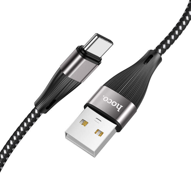 Зарядные устройства и кабели - Кабель HOCO X57 Blessing USB - Type-C, 2.4А, 1 м, черный