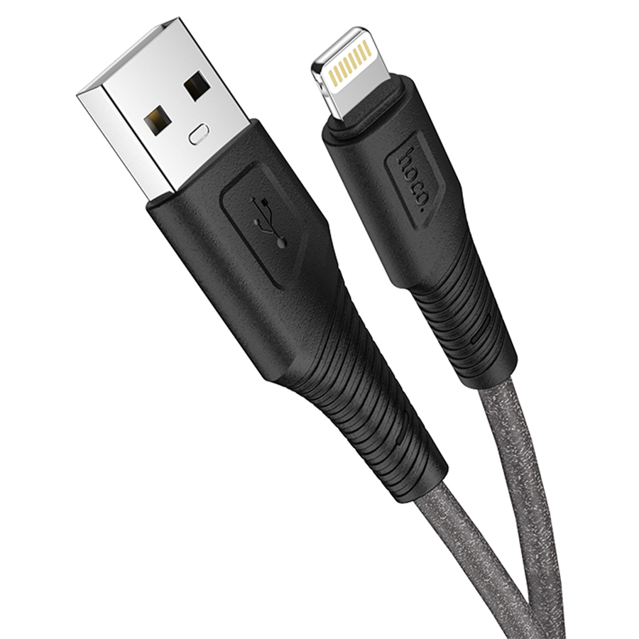 Зарядные устройства и кабели - Кабель HOCO X58 Airy USB - Lightning, 2.4А, 1 м, белый/черный