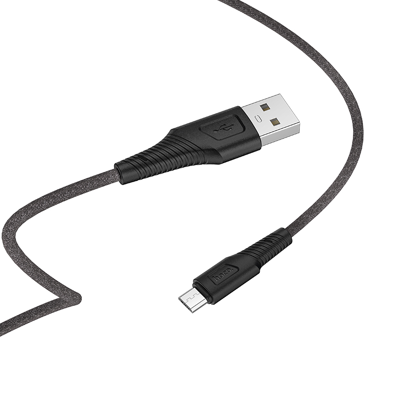 Зарядные устройства и кабели - Кабель HOCO X58 Airy USB - MicroUSB, 2.4А, 1 м, черный