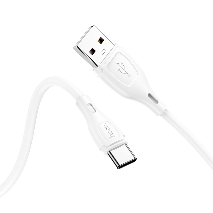 Кабель HOCO X61 Ultimate USB - Type-C, 3A, 1 м, белый/черный купить по  низкой оптовой цене