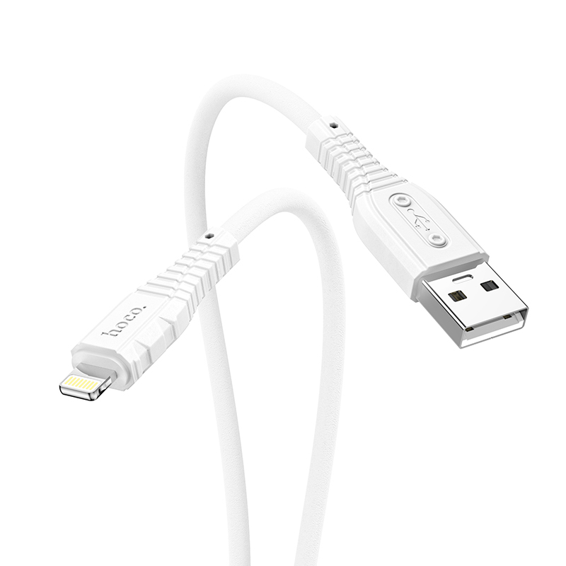 Зарядные устройства и кабели - Кабель HOCO X67 Nano USB - Lightning, 2.4А, 1 м, белый